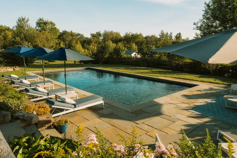 Poolside Landscape Retreat, detail 1.